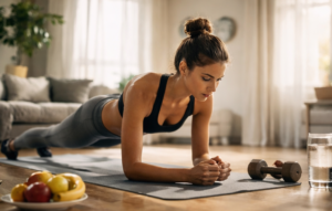 fasted home workout plank