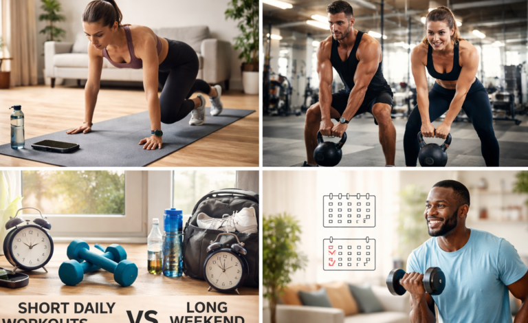 short daily workouts vs long weekend sessions comparison