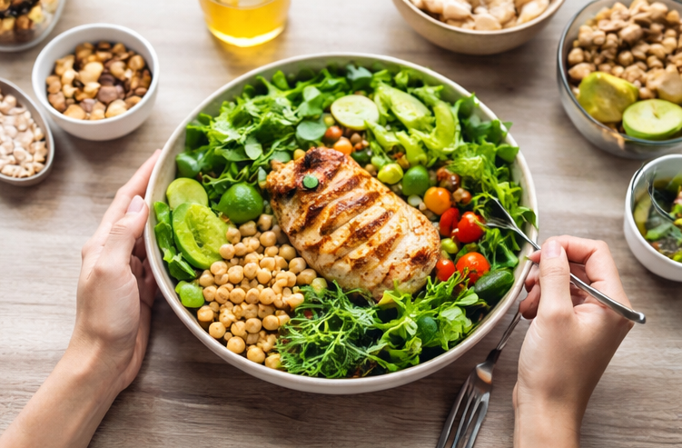 balanced healthy meal weight loss