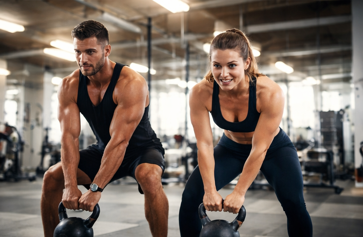 intense weekend workout session gym