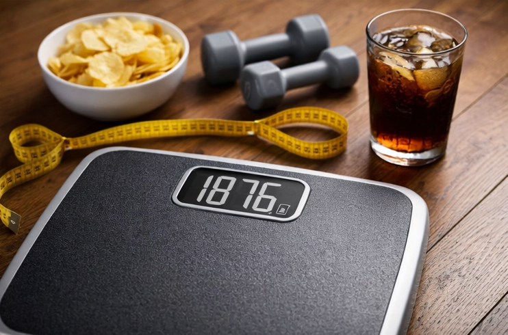 weight scale and diet imbalance