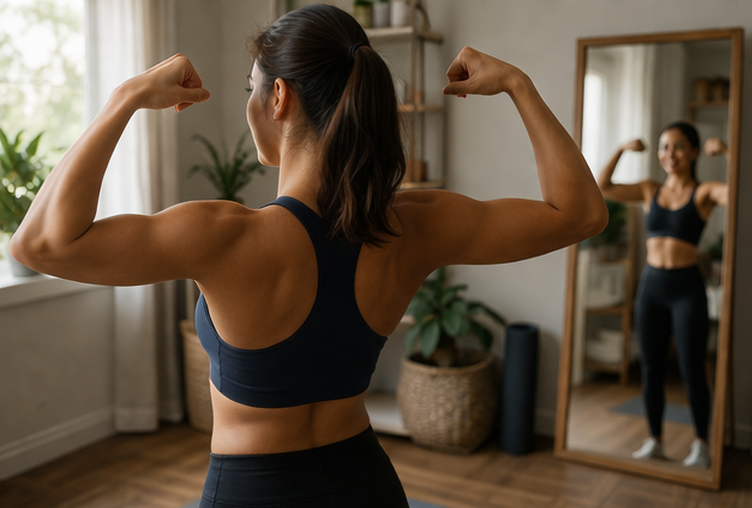 muscle gain from home workout mirror progress