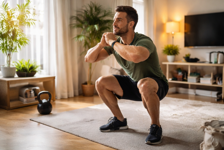 squat sederhana di rumah tanpa alat