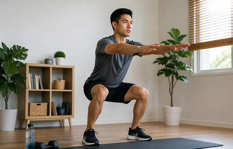 home workout bodyweight squat