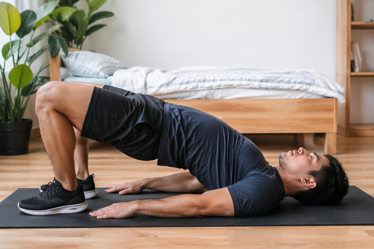 glute bridge workout at home