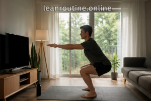simple home workout in living room